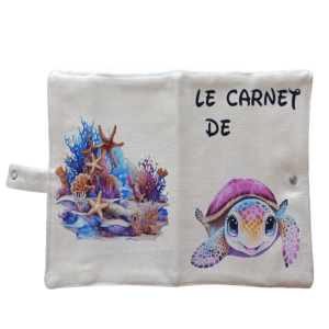 Protège carnet de santé "Tortue"