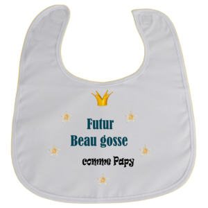 Bavoir bébé "Futur beau gosse comme Papy"