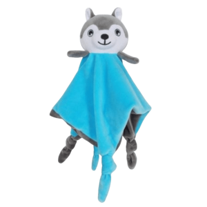 Doudou Husky Bleu