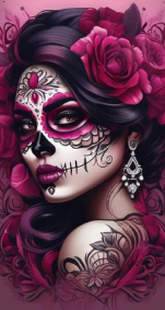 Femme maquillage halloween