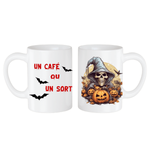 Mug Halloween "Un sort ou un Café"