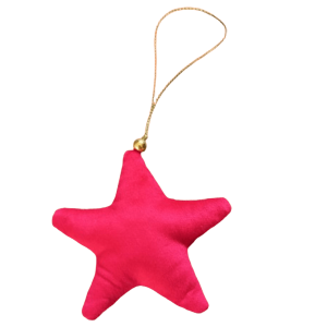 Étoile en velours rouge