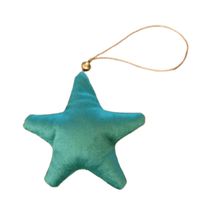 Étoile en velours vert