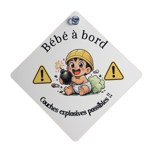 Pancarte voiture "Bébé à bord"